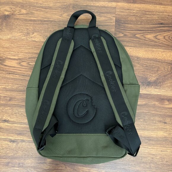 Cookies Orion Canvas Smell Proof Backpack Olive Green NWT